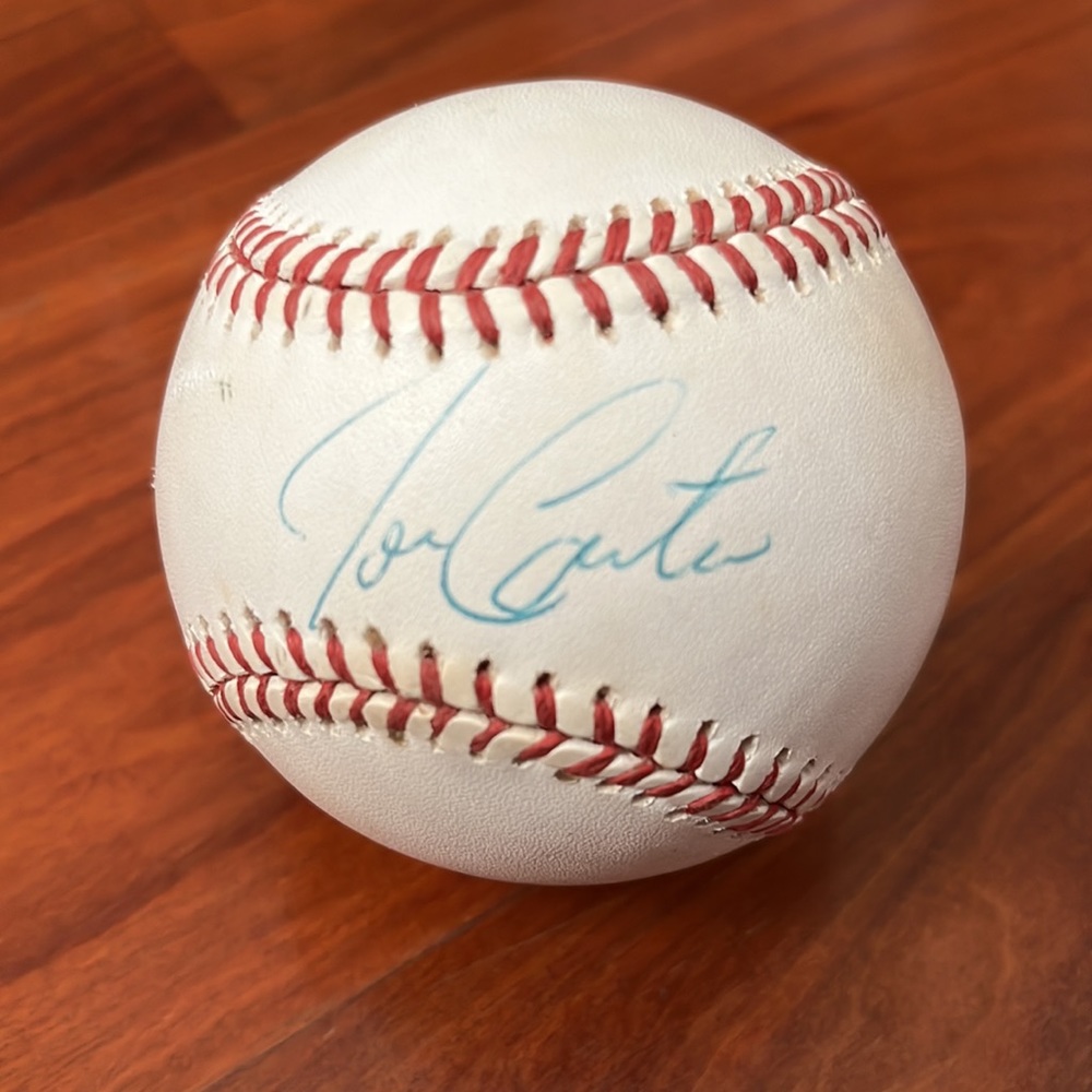 Joe Carter Signed Autographed Baseball Toronto Blue Jays NL MLB